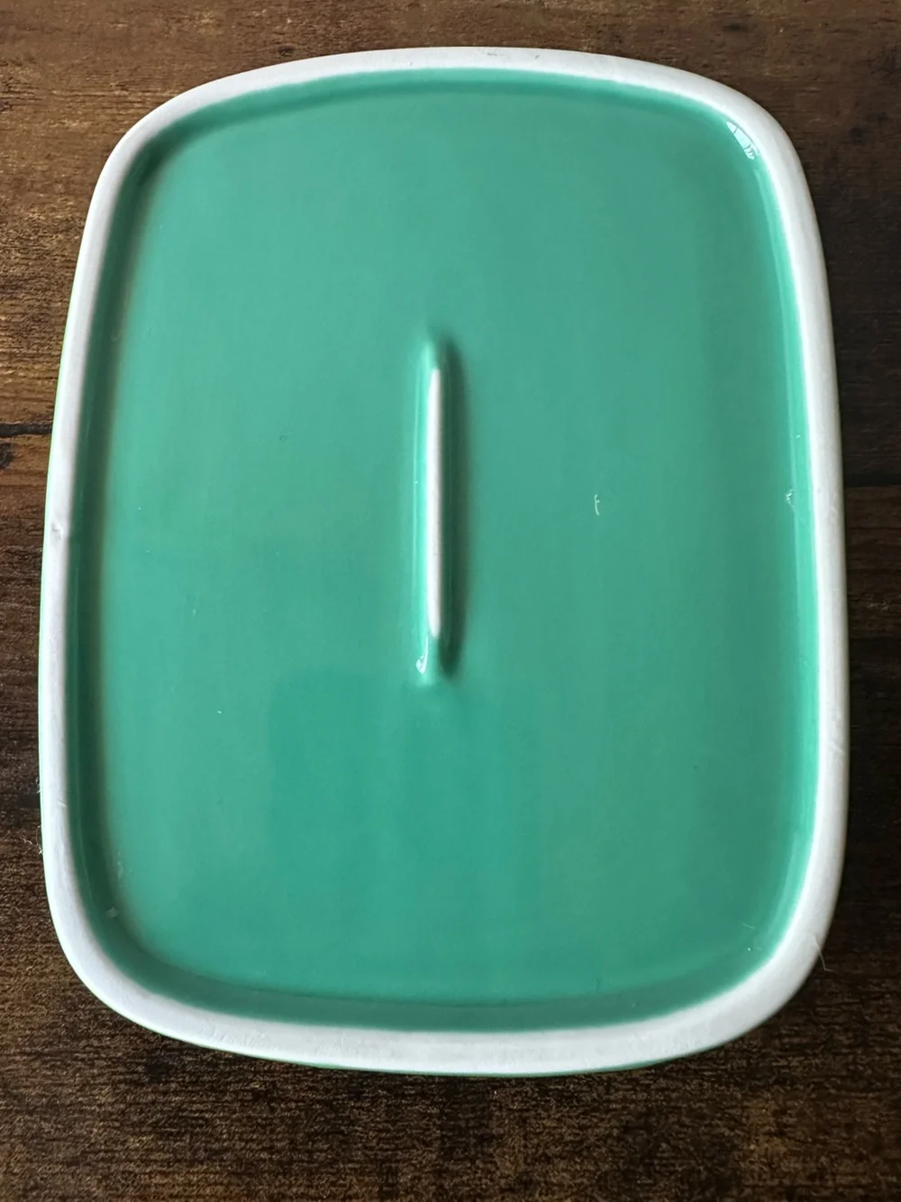 Ceramic Spoon Rest in Seafoam Green Says, Spoon Me, w/ White Script Font NWT